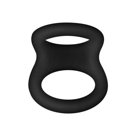 FORTO F-22 Penis- & Hodenring aus Silikon Large Schwarz