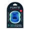 FORTO F-20 Penisring mit Hodenstrecker aus Silikon Small Blau