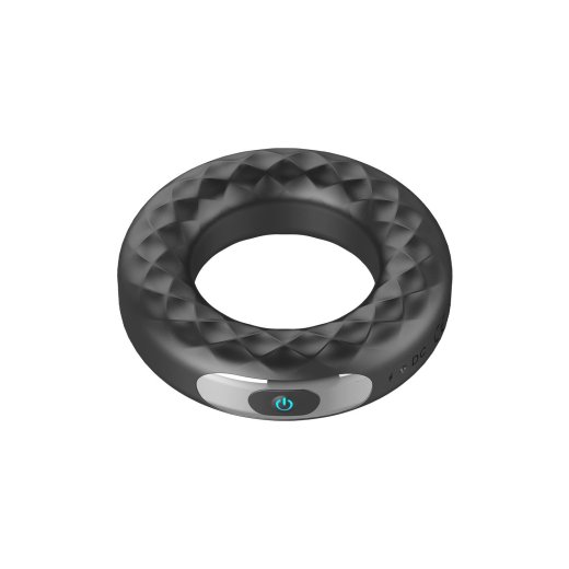 FORTO F-15 Penisring mit Vibration aus Silikon Schwarz