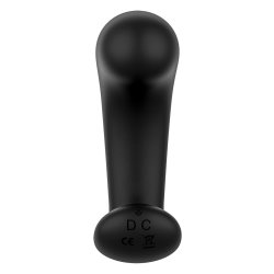 FORTO Curved Vibrating Anal-Plug aus Silikon Schwarz
