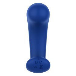 FORTO Curved Vibrating Anal-Plug aus Silikon Blau