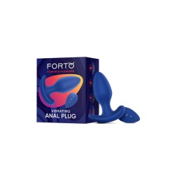 FORTO Vibrating Anal Plug aus Silikon Blau