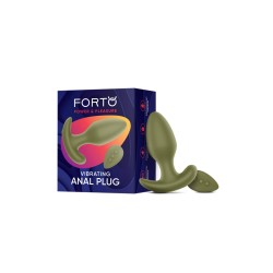 FORTO Vibrating Anal Plug aus Silikon Grün