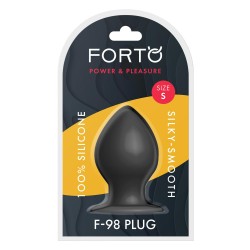 FORTO F-98 Cone Anal-Plug aus Silikon Small Schwarz