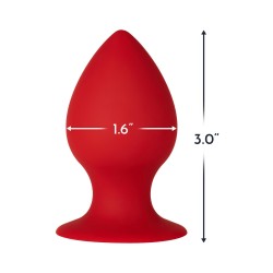 FORTO F-98 Cone Anal-Plug aus Silikon Small Rot