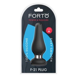 FORTO F-21 Tear Drop Anal-Plug aus Silikon Medium Schwarz