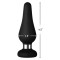 FORTO F-21 Tear Drop Anal-Plug aus Silikon Medium Schwarz
