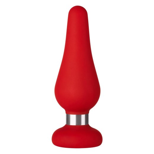 FORTO F-21 Tear Drop Anal-Plug aus Silikon Medium Rot