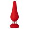 FORTO F-21 Tear Drop Anal-Plug aus Silikon Medium Rot