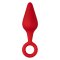 FORTO F-10  Anal-Plug mit Pull Ring aus Silikon Small Rot