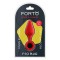 FORTO F-10  Anal-Plug mit Pull Ring aus Silikon Small Rot