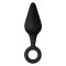 FORTO F-10  Anal-Plug mit Pull Ring aus Silikon Small Schwarz