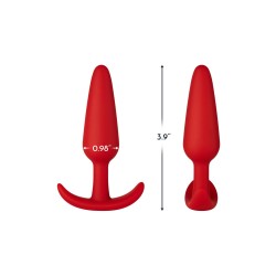 FORTO F-31 Anal Plug aus Silikon Medium Rot