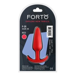 FORTO F-31 Anal Plug aus Silikon Medium Rot