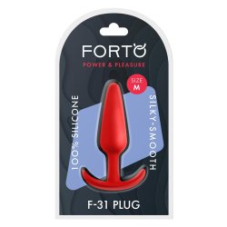FORTO F-31 Anal Plug aus Silikon Medium Rot