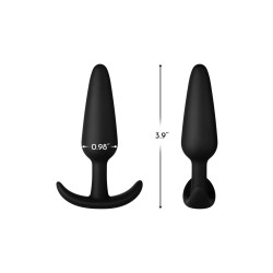 FORTO F-31 Anal-Plug aus Silikon Medium Schwarz