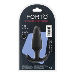 FORTO F-31 Anal-Plug aus Silikon Medium Schwarz