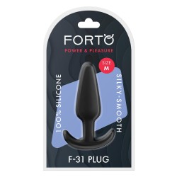 FORTO F-31 Anal-Plug aus Silikon Medium Schwarz
