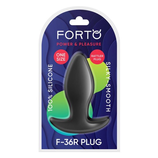 FORTO F-36R Rattler Anal-Plug aus Silikon Schwarz