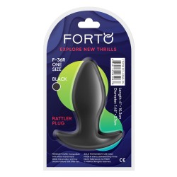 FORTO F-36R Rattler Anal-Plug aus Silikon Schwarz