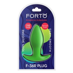 FORTO F-36R Rattler Anal-Plug aus Silikon Grün