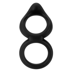 FORTO F-88 Cock & Ball Ring aus Silikon Schwarz