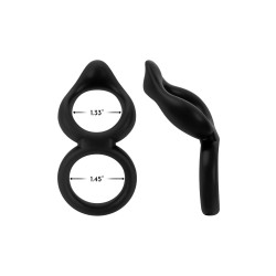 FORTO F-88 Cock & Ball Ring aus Silikon Schwarz