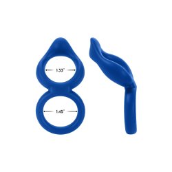 FORTO F-88 Cock & Ball Ring aus Silikon Blau