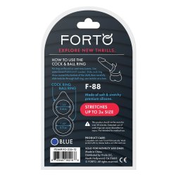 FORTO F-88 Cock & Ball Ring aus Silikon Blau