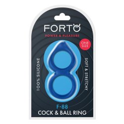FORTO F-88 Cock & Ball Ring aus Silikon Blau