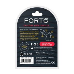 FORTO F-25 Penisring aus Silikon Schwarz