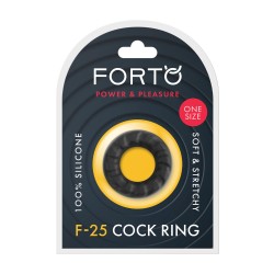 FORTO F-25 Penisring aus Silikon Schwarz