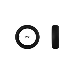 FORTO F-64 Ring Wide Ø 40 mm Small Schwarz