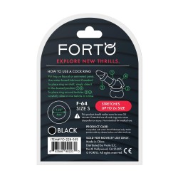 FORTO F-64 Ring Wide Ø 40 mm Small Schwarz
