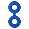 FORTO F-81 Cock & Ball Double Ring aus Silikon Ø 1,8 cm Small Blau