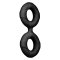 FORTO F-81 Cock & Ball Double Ring aus Silikon Ø 2,1 cm Medium Schwarz