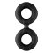 FORTO F-81 Cock & Ball Double Ring aus Silikon Ø 2,1 cm Medium Schwarz