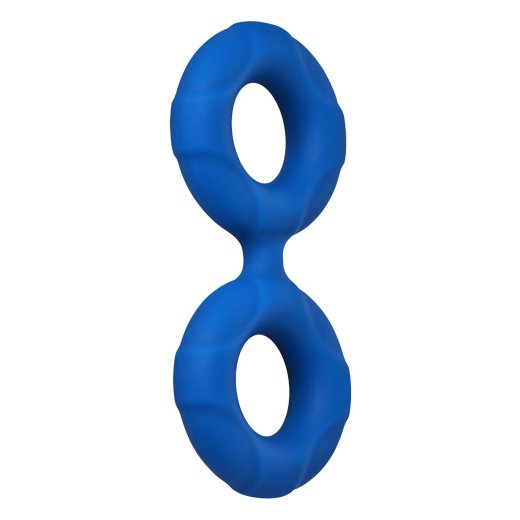 FORTO F-81 Cock & Ball Double Ring aus Silikon Ø 2,1 cm Medium Blau