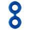 FORTO F-81 Cock & Ball Double Ring aus Silikon Ø 2,1 cm Medium Blau