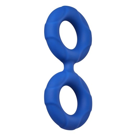 FORTO F-81 Cock & Ball Double Ring aus Silikon Ø 2,5 cm Large Blau