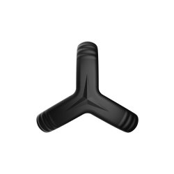 FORTO F-59 Tri Cock & Ball Ring aus Silikon Schwarz