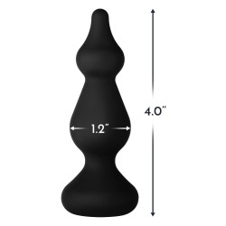 FORTO F-30 Pointer Anal-Plug aus Silikon Small Schwarz
