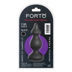 FORTO F-30 Pointer Anal-Plug aus Silikon Small Schwarz