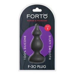 FORTO F-30 Pointer Anal-Plug aus Silikon Small Schwarz