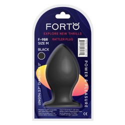 FORTO F-98R Rattler Cone Anal-Plug aus Silikon Medium Schwarz