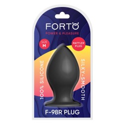 FORTO F-98R Rattler Cone Anal-Plug aus Silikon Medium Schwarz