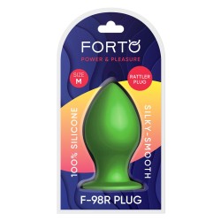 FORTO F-98R Rattler Cone Anal-Plug aus Silikon Medium Grün