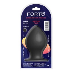 FORTO F-98R Rattler Cone Anal-Plug aus Silikon Large Schwarz