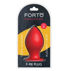 FORTO F-98 Cone Anal-Plug aus Silikon Medium Rot