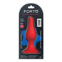 FORTO F-11 Lungo Anal-Plug aus Silikon Large Rot